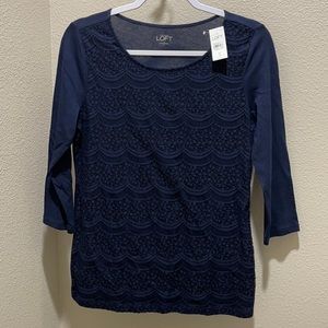 LOFT new navy shirt